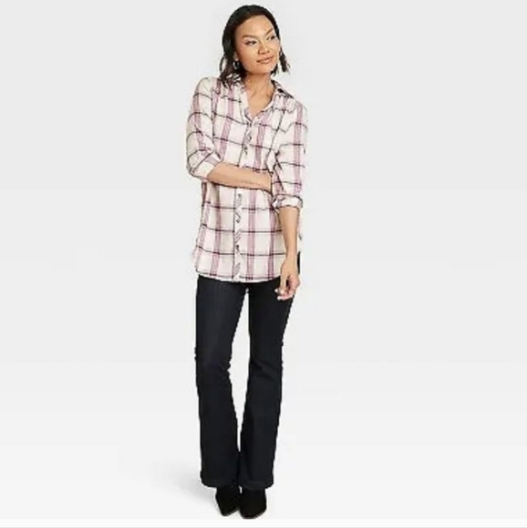 NWT Knox Rose Long-Sleeve Button-Down Tunic Shirt - Picture 3 of 11
